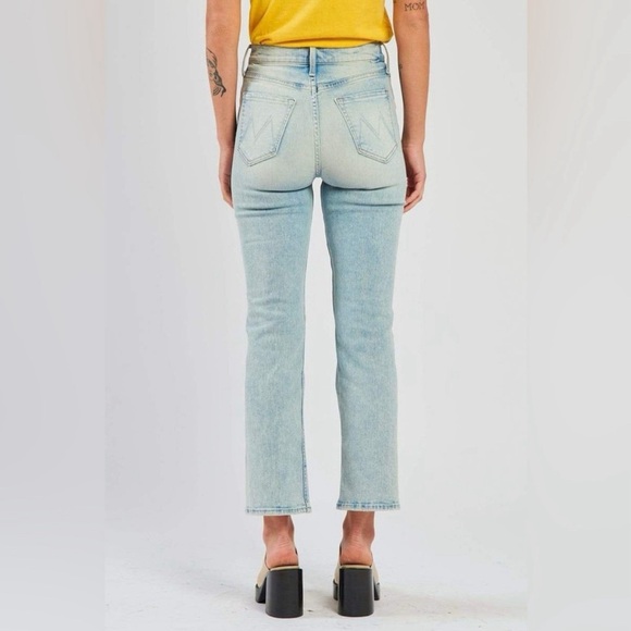 Mother The Tripper Cut Flowers Light Wash Distressed High Rise Denim Jeans - Picture 3 of 13